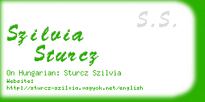 szilvia sturcz business card